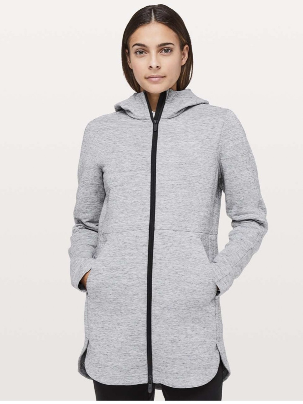 Lululemon Going Places Hooded
Jacket
Heathered Space Dyed Medium Grey / Black